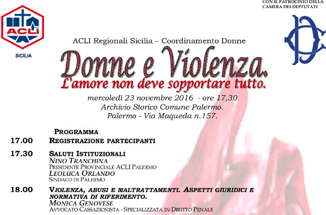 convegno 'Donne e Violenza - L'amore non deve sopportare tutto'